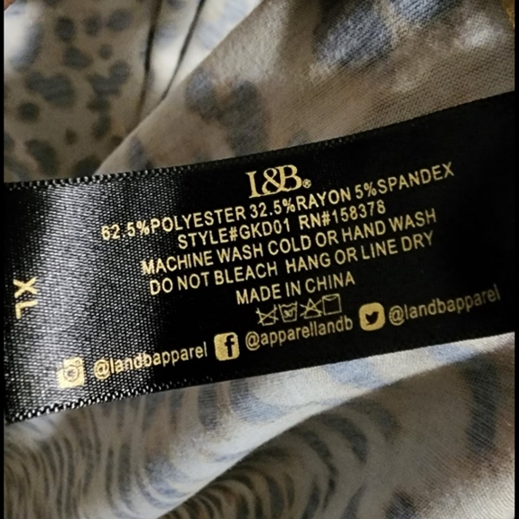 L&B Lucky and Blessed Leopard cheetah short sleeve duster kimono top XL - Picture 4 of 4